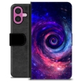 Étui Portefeuille Premium iPhone 16 Plus - Galaxie