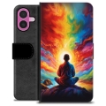 Étui Portefeuille Premium iPhone 16 Plus - Méditation