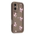 Coque TPU antichoc élégante iPhone 16 Plus avec bords relevés - Marrone / arc
