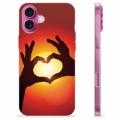 Coque iPhone 16 Plus en TPU - Silhouette de Coeur