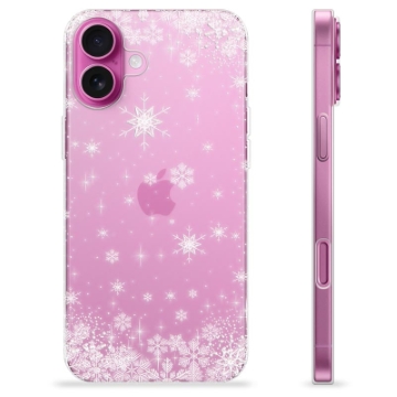 Coque iPhone 16 Plus en TPU - Flocons de Neige