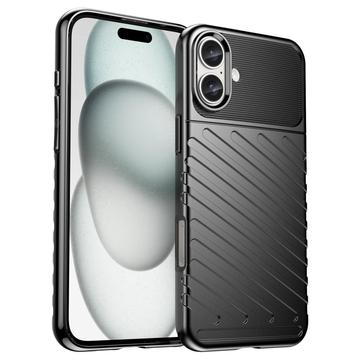 Coque iPhone 16 Plus en TPU - Série Thunder - Noire