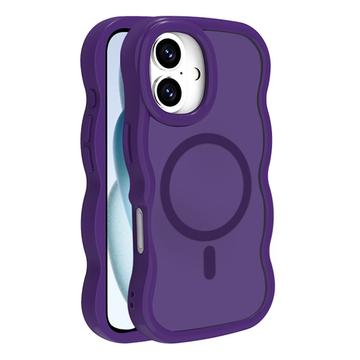 Coque hybride magnétique iPhone 16 Plus bord d\'onde - Violete