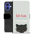 Étui Portefeuille Premium iPhone 16 - Chat en Colère