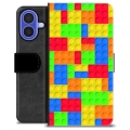 Étui Portefeuille Premium iPhone 16 - Blocs
