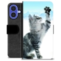 Étui Portefeuille Premium iPhone 16 - Chat