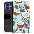 Étui Portefeuille Premium iPhone 16 - Noix de Coco