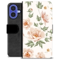 Étui Portefeuille Premium iPhone 16 - Motif Floral
