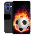 Étui Portefeuille Premium iPhone 16 - Ballon Enflammé