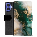 Étui Portefeuille Premium iPhone 16 - Marbre Jade
