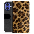 Étui Portefeuille Premium iPhone 16 - Léopard