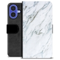 Étui Portefeuille Premium iPhone 16 - Marbre