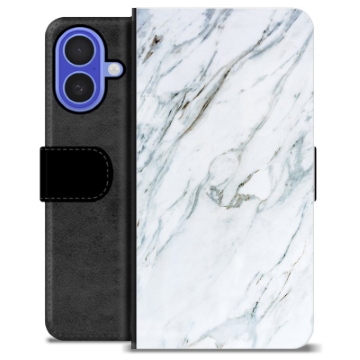 Étui Portefeuille Premium iPhone 16 - Marbre