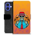 Étui Portefeuille Premium iPhone 16 - Été Squelette