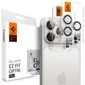 Protecteur d'Objectif iPhone 16 Pro/16 Pro Max/17 Pro/17 Pro Max Spigen Glas.tR Ez Fit Optik Pro - Argenté