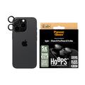 Protection en céramique de l'objectif de l'appareil photo de l'iPhone 16 Pro/16 Pro Max PanzerGlass Hoops - Noir