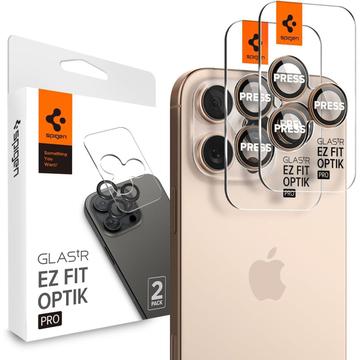 Protecteur d\'Objectif iPhone 16 Pro/16 Pro Max Spigen Glas.tR Ez Fit Optik Pro - Titane Desert