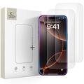 Protecteur d'écran iPhone 16 Pro/17/17 Pro Tech-Protect Glass Fit+ - 2 Pcs. - Clair