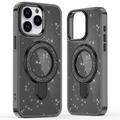 Coque hybride pailletée iPhone 16 Pro avec Kickstand - Compatible MagSafe - Noir