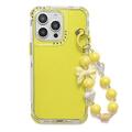 Coque hybride iPhone 16 Pro anti-chocs avec dragonne - Jaune