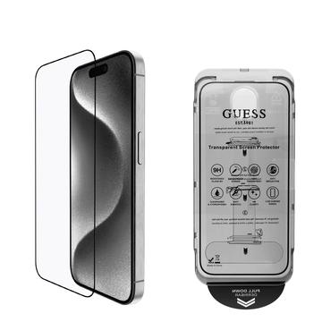 Protection d\'écran en verre trempé iPhone 16 Pro Guess 2.5D - 9H - Bordure noire