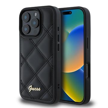 Coque iPhone 16 Pro Guess Quilted - Noire