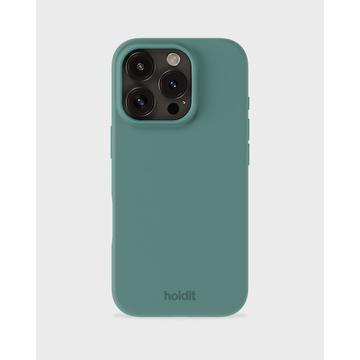 Coque iPhone 16 Pro en Silicone Holdit - Vert mousse