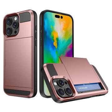 Coque Hybride iPhone 16 Pro avec Porte-Carte Coulissant