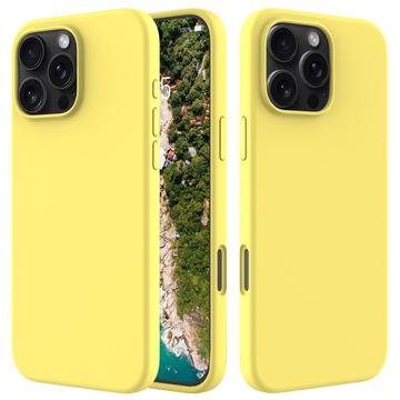 Coque iPhone 16 Pro en Silicone Liquide - Jaune