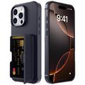 Coque Hybride iPhone 16 Pro Max avec Miroir et Porte-Cartes - Noire