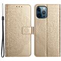 Étui Portefeuille iPhone 16 Pro Max Mandala Série - Doré