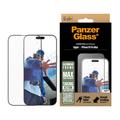 Protecteur d'écran iPhone 16 Pro Max PanzerGlass Aluminum Frame Ultra-Wide Fit - 9H - Bordure noire