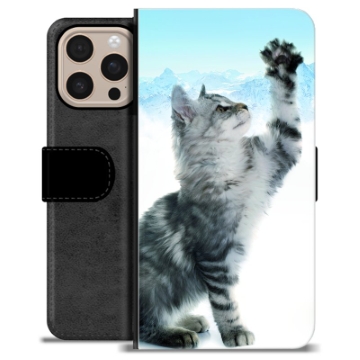 Étui Portefeuille Premium iPhone 16 Pro Max - Chat