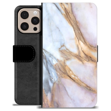 Étui Portefeuille Premium iPhone 16 Pro Max - Marbre Élégant