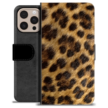 Étui Portefeuille Premium iPhone 16 Pro Max - Léopard