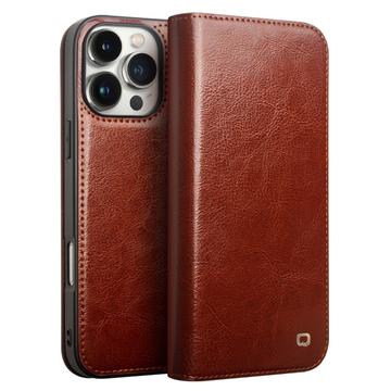 Etui Portefeuille iPhone 16 Pro Max en Cuir Qialino Classic