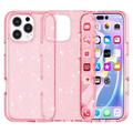 Coque Hybride iPhone 16 Pro Max - Série Stylish Glitter - Rose