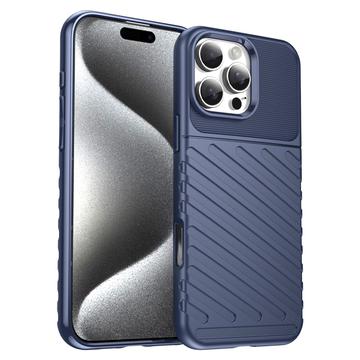 Coque iPhone 16 Pro Max en TPU - Série Thunder - Bleue