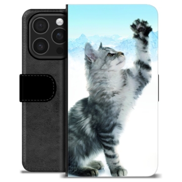 Étui Portefeuille Premium iPhone 16 Pro - Chat