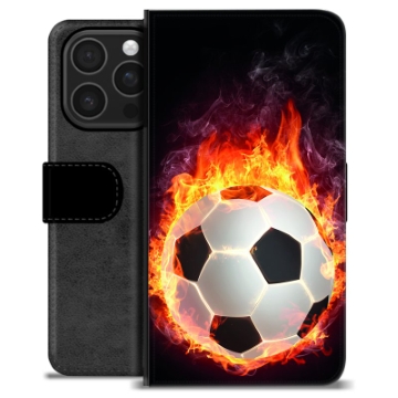 Étui Portefeuille Premium iPhone 16 Pro - Ballon Enflammé
