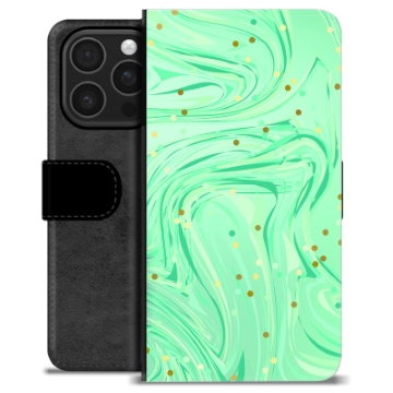 Étui Portefeuille Premium iPhone 16 Pro - Menthe Verte