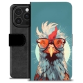Étui Portefeuille Premium iPhone 16 Pro - Poule