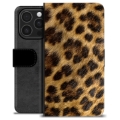 Étui Portefeuille Premium iPhone 16 Pro - Léopard