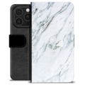 Étui Portefeuille Premium iPhone 16 Pro - Marbre