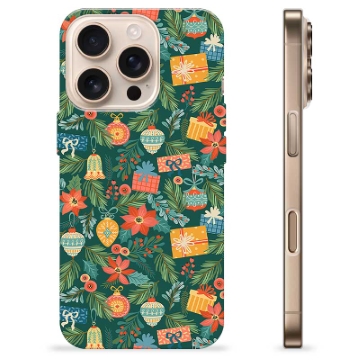 Coque iPhone 16 Pro en TPU - Décor de Noël