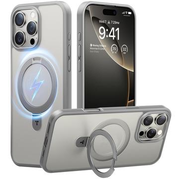 Coque MagSafe iPhone 16 Pro Torras Guardian Ostand - Gris titane