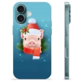 Coque iPhone 16 en TPU - Cochonnet d'Hiver