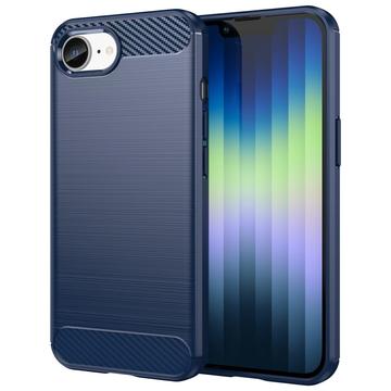 Coque iPhone 16e en TPU Brossé - Fibre de Carbone