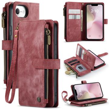 Étui Portefeuille iPhone 16e Multifonctionnel Caseme C30 - Rouge