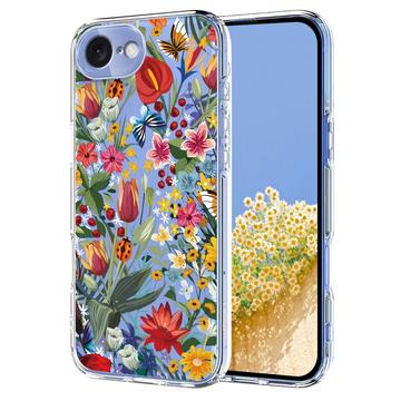 Coque iPhone 16e en TPU à motif floral - Lys